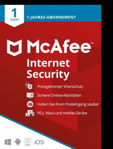 McAfee Internet Security (1 D - 1 Y) MD WIN,MAC / IOS, Android