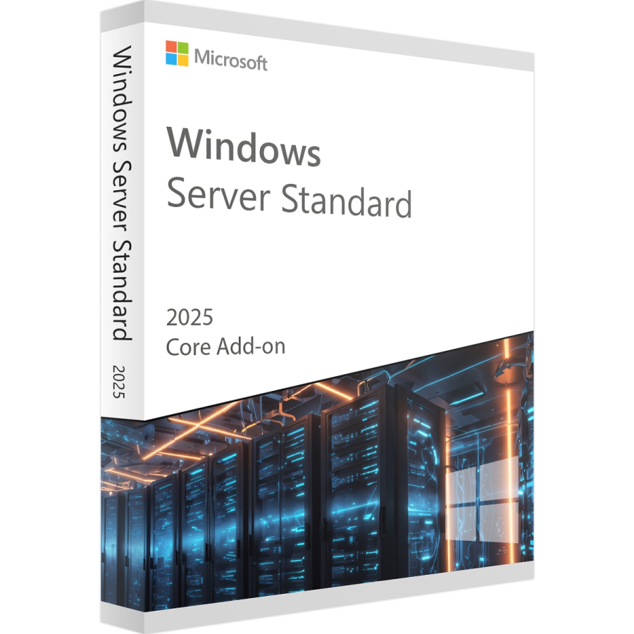 Microsoft Windows Server 2025 Standard Core Add-on-Erweiterungslizenz 2 Core
