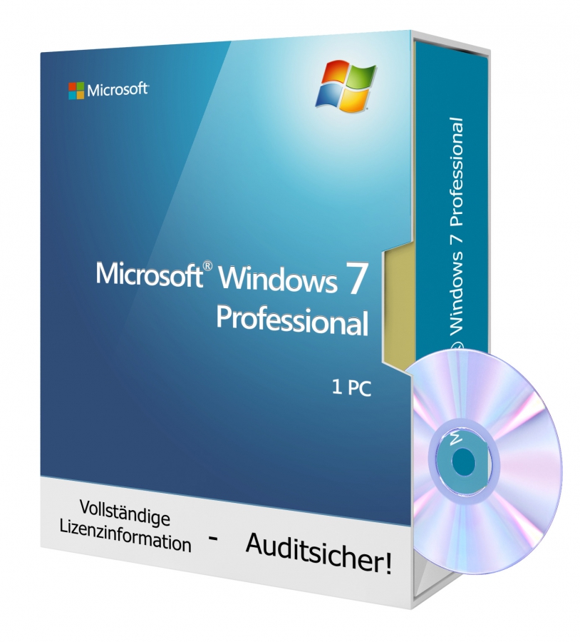 Microsoft Windows 7 PROFESSIONAL 1PC inkl. DVD