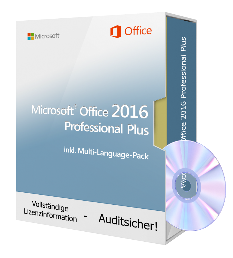 Microsoft Office 2016 Professional Plus - 1 PC inkl. DVD