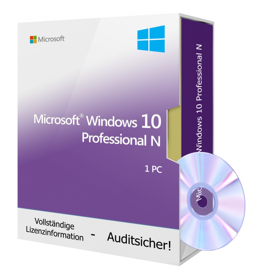 Microsoft Windows 10 Professional N - DVD 1 PC