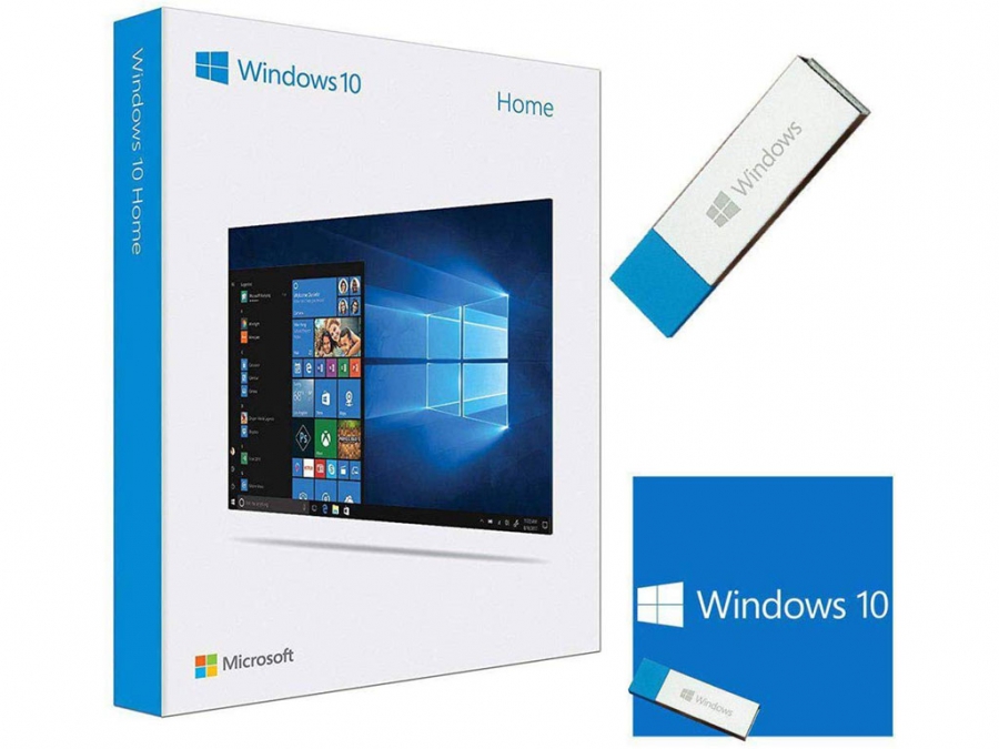 Windows 10 Home 64 bit USB - English - License - USB Flash Drive - Windows 10 Home 32 bit / 64 bit New - 1 PC